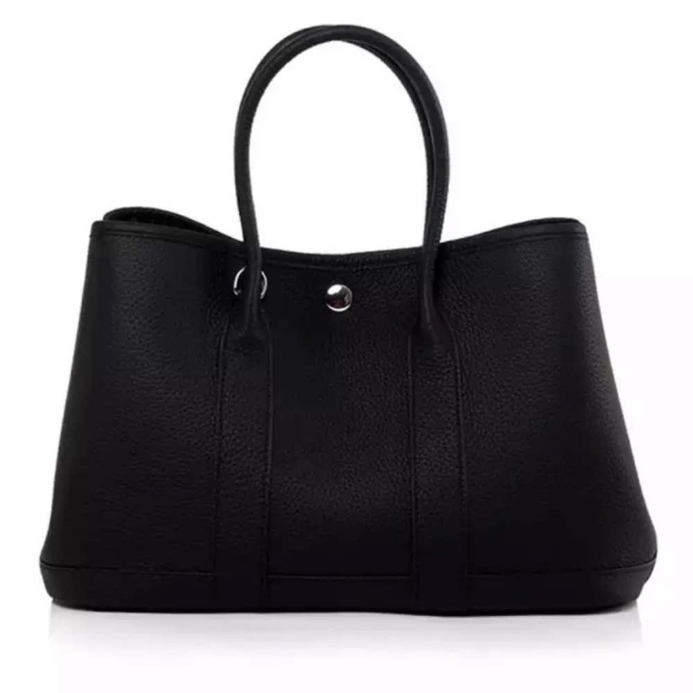 Brand new!! Black Cowhide Leather Classic Garden Party Tote
